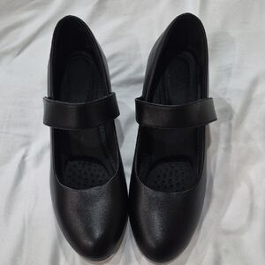 New Black Mary Jane Pumps Women's Dress Shoes Size 8.5 Whimsigoth Grandmacore